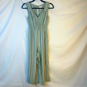 Japna Floral Olive Jumpsuit size S